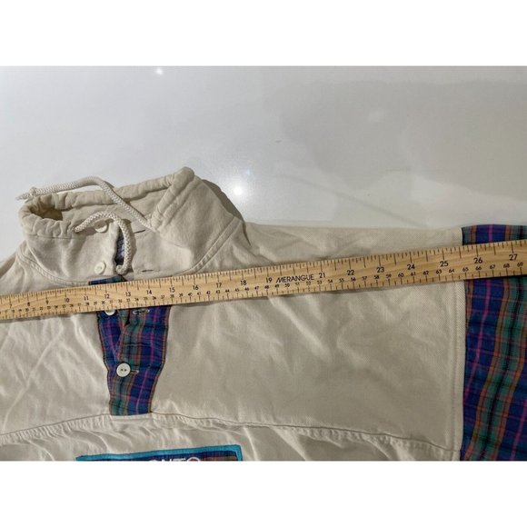 Vintage 90s Toronto BlueBay's Trench Canada sweatshirt white blue women L - Picture 12 of 12